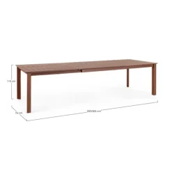 Table de jardin extensible Bizzotto Konnor Barn - 200/300 x 110 x 76 cm