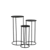 Table de service Quinty en métal noir T2 Edelman Hollande - Ø 27 x 60 cm