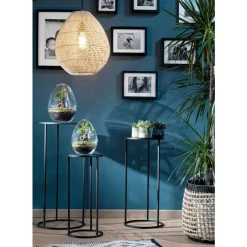 Table de service Quinty en métal noir T2 Edelman Hollande - Ø 27 x 60 cm