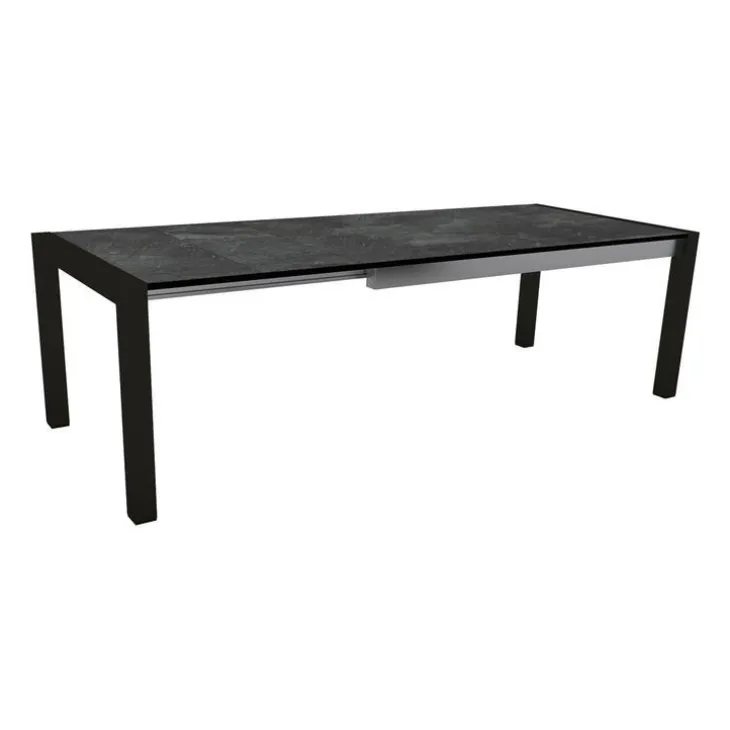 Table extérieure coloris noir en aluminium Stern - 174 x 214 x 254 x 90 cm