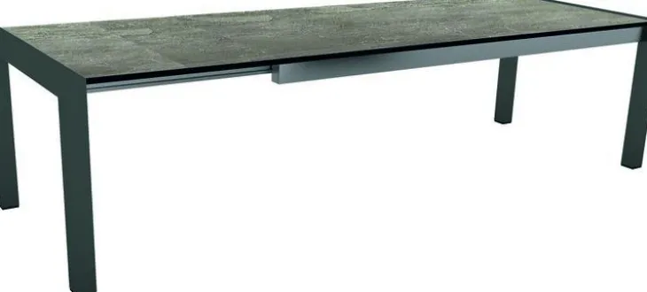 Table extérieure extensible en aluminum HPL Stern - 174 x (214/254) x 90 x 7 cm
