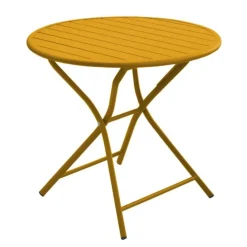 Table pliante ronde en aluminium Max - Ø 80 x H 74 cm