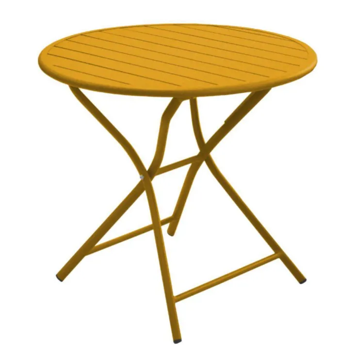 Table pliante ronde en aluminium Max - Ø 80 x H 74 cm