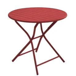 Table pliante ronde en aluminium Max - Ø 80 x H 74 cm