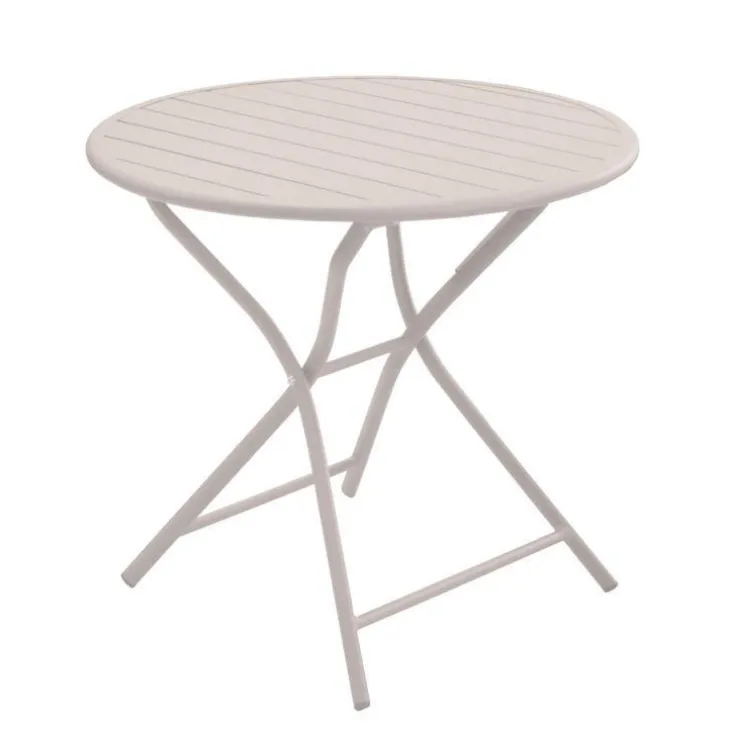 Table pliante ronde en aluminium Max - Ø 80 x H 74 cm