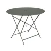 Table ronde pliante en acier coloris romarin Bistro Fermob - Ø 96 x 74 cm