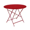 Table ronde pliante en acier coloris piment Bistro Fermob - Ø 96 x 74 cm