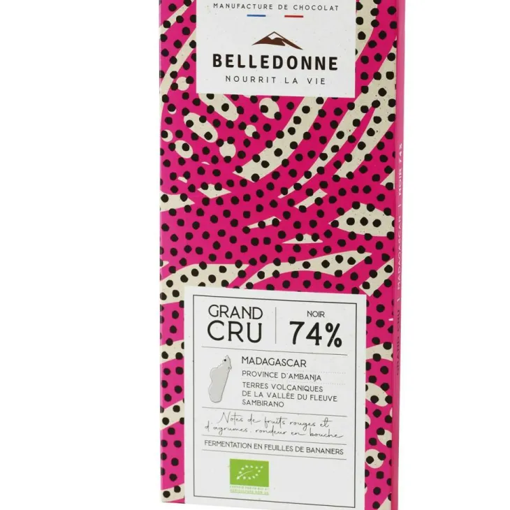 Tablette noir Madagascar bio Belledonne - 100 g