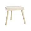 Tabouret demi-cercle en bois de manguier naturel - 30 x 24,8 x 4 cm