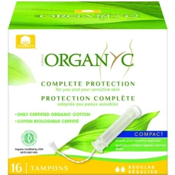 Tampon compact normal bio en boite de 16 unités