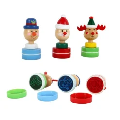Tampon encreur avec personnage de Noël modèles assortis Ø 3,3 x H 7 cm