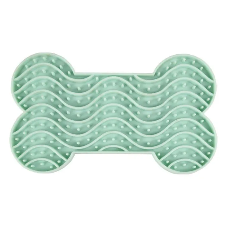 Tapis à lécher avec ventouse coloris vert yummee Flamingo
