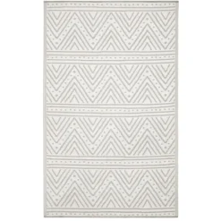 Tapis coloris gris en polypropylène recyclé - 120 x 180 cm