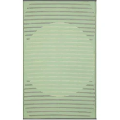 Tapis coloris vert en polypropylène recyclé - 150 x 240 cm
