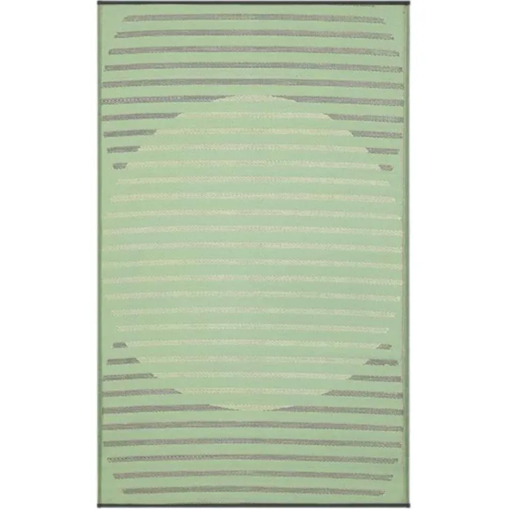 Tapis coloris vert en polypropylène recyclé - 150 x 240 cm