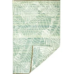 Tapis coloris vert polypropylène recyclé intérieur extérieur - 90 x 150 cm