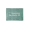 Tapis de bain fougères coloris vert 100% coton biologique Nuances - 50 x 70 cm