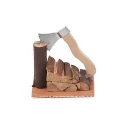 Tas de bois avec hache