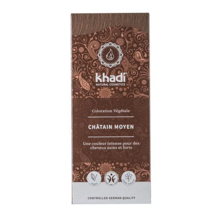 Teinture aux plantes Châtain moyen Khadi - 100 g