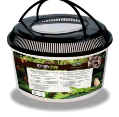 Terrarium en plastique coloris noir Reptile Planet Repti Box Round - 30 x 19 cm