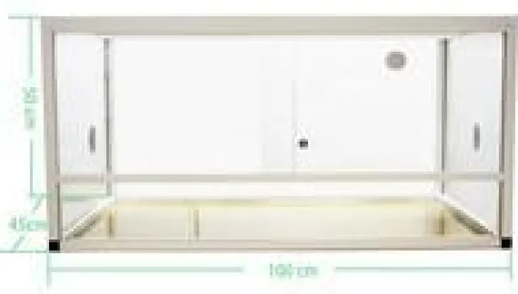 Terrarium pour reptile coloris blanc en aluminium Reptile Planet Élégance – 100 x 45 x 50 cm