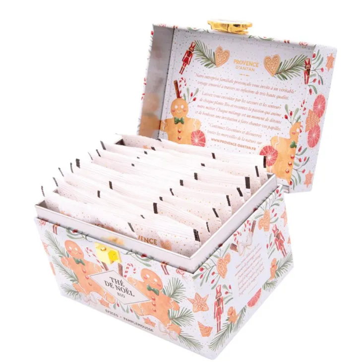Thé de Noël épices et pamplemousse bio Provence d'Antan - 36 g dans une boîte en métal