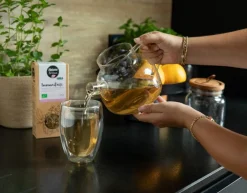 Théière en verre et couvercle bambou Nature & Vous - 850 ml