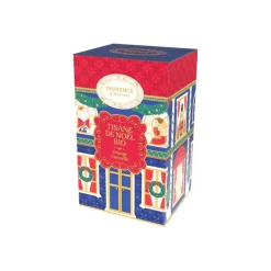 Tisane de Noël orange cannelle bio Provence d'Antan - 30,6 g dans une boîte ronde avec couvercle