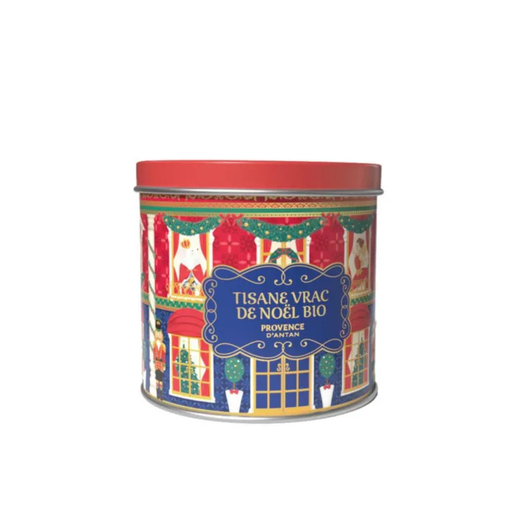 Tisane de Noël orange cannelle bio Provence d'Antan - 100 g en vrac dans un étui en carton