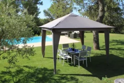 Tonnelle Manea pliable en acier Couleurs Du Monde - 3.5 x 3.5 m