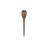 Torche solaire noire imitation flamme à LED blanc chaud Ø 14 x H 70 cm