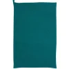 Torchon en tissu coton nid d’abeille uni bleu paon Winkler Mumba - 50 x 70