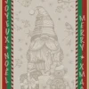 Torchon Jacquard Nisse coloris beige en coton - 50 x 70 cm