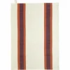 Torchon recyclé Lave Yuna coloris orange en coton - 50 x 70 cm