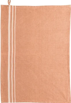 Torchon terracotta en coton recyclé Rib - 50 x 70 cm