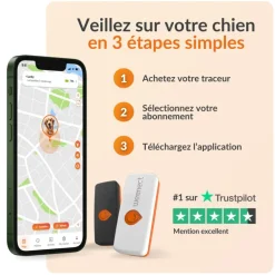 Traceur GPS pour chien coloris blanc Weenect