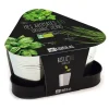 Trio de pots en zincs pour aromatiques Bio à semer 23x23x12 cm