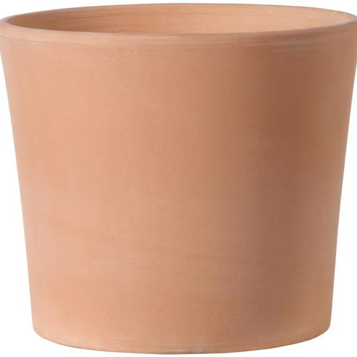 Vase cilindrico clair en terre cuite D16 x H13,7