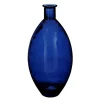 Vase coloris bleu en verre recyclé Qin - Ø 29 cm