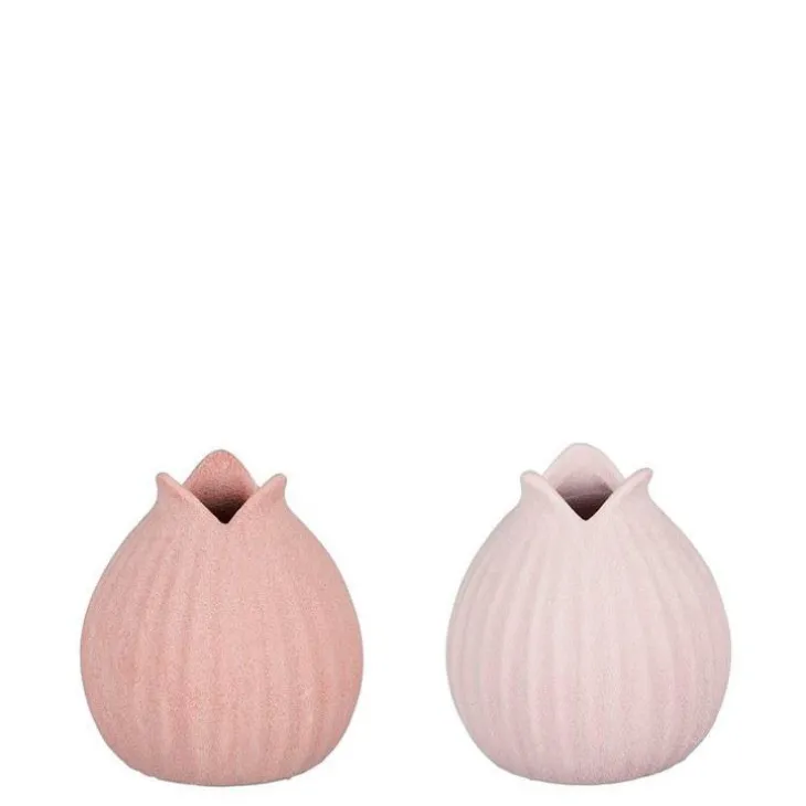 Vase coloris rose en verre - Ø 9,5 cm