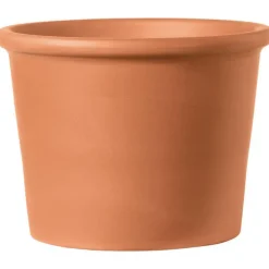 Vase cylindrique rouge en terre cuite D18 x H13,5