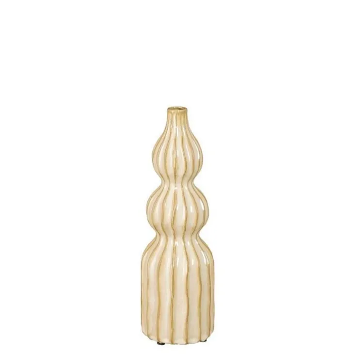 Vase soliflore coloris beige en céramique Felipe - Ø 11 cm