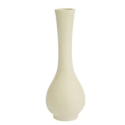 Vase soliflore coloris vert en aluminium - 7,5 x 7,5 x 20,5 cm