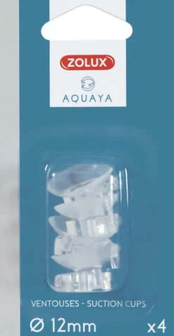 Ventouses pour aquarium coloris transparent Zolux Aquaya - Ø 12 mm x 4