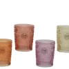 Verre à eau en verre transparent coloré - Ø 8 x H 10 cm