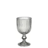 Verre à vin à pied en verre cannelé Merlot - Ø 14,5 x H 8 cm