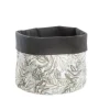 Vide-poche en tissu à motifs marron et gris Safeco Wanda - Ø 19 x H 19 cm