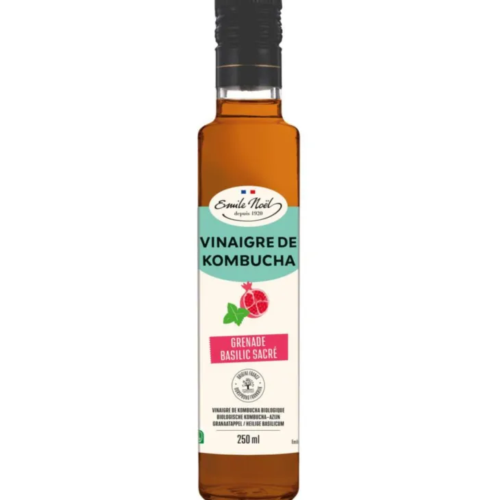 Vinaigre de kombucha grenada basilic bio Émile Noël - 250 ml