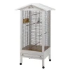 Volière pour canaris et oiseaux exotiques coloris blanc en bois Ferplast Hemmy – 84,5 x 65,5 x 165 cm